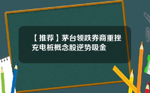 【推荐】茅台领跌券商重挫充电桩概念股逆势吸金