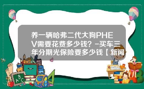 养一辆哈弗二代大狗PHEV需要花费多少钱？-买车三年分期光保险要多少钱【新闻】