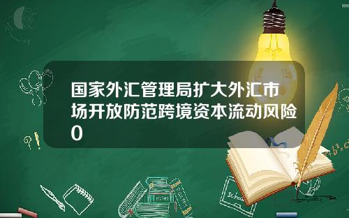 国家外汇管理局扩大外汇市场开放防范跨境资本流动风险0