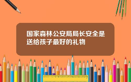 国家森林公安局局长安全是送给孩子最好的礼物