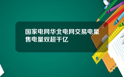 国家电网华北电网交易电量售电量双超千亿