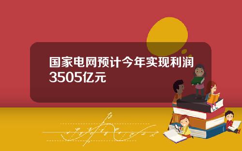 国家电网预计今年实现利润3505亿元