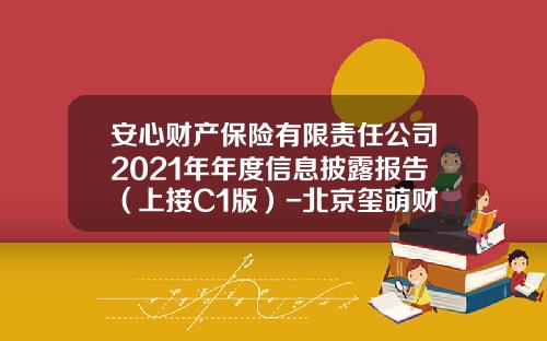 安心财产保险有限责任公司2021年年度信息披露报告（上接C1版）-北京玺萌财富投资管理有限公司