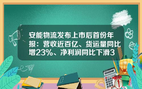 安能物流发布上市后首份年报：营收近百亿、货运量同比增23%、净利润同比下滑38%-安能物流有多少资产