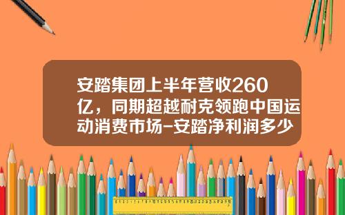 安踏集团上半年营收260亿，同期超越耐克领跑中国运动消费市场-安踏净利润多少