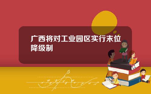 广西将对工业园区实行末位降级制