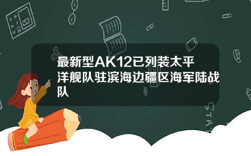 最新型AK12已列装太平洋舰队驻滨海边疆区海军陆战队