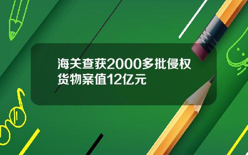 海关查获2000多批侵权货物案值12亿元