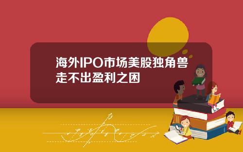 海外IPO市场美股独角兽走不出盈利之困