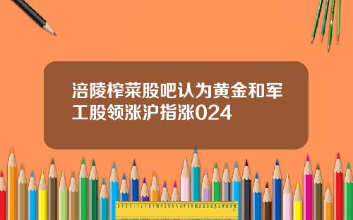 涪陵榨菜股吧认为黄金和军工股领涨沪指涨024
