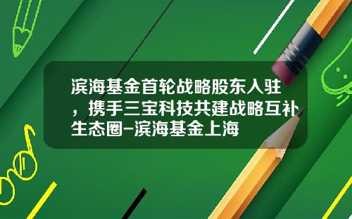 滨海基金首轮战略股东入驻，携手三宝科技共建战略互补生态圈-滨海基金上海