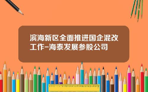 滨海新区全面推进国企混改工作-海泰发展参股公司
