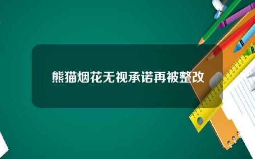 熊猫烟花无视承诺再被整改