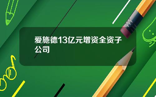 爱施德13亿元增资全资子公司