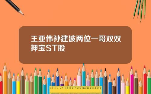 王亚伟孙建波两位一哥双双押宝ST股