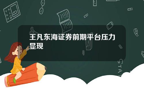 王凡东海证券前期平台压力显现