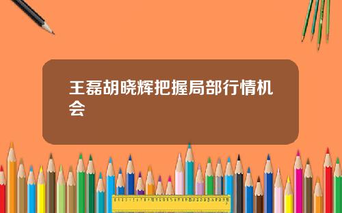 王磊胡晓辉把握局部行情机会