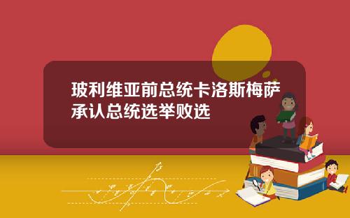 玻利维亚前总统卡洛斯梅萨承认总统选举败选