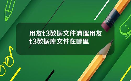 用友t3数据文件清理用友t3数据库文件在哪里