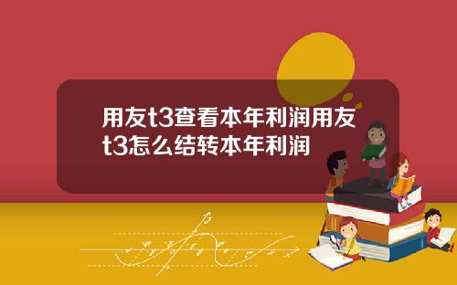 用友t3查看本年利润用友t3怎么结转本年利润