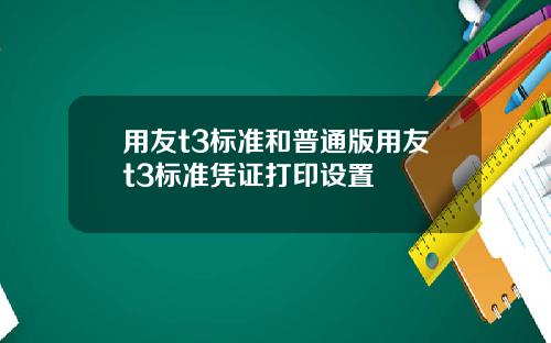 用友t3标准和普通版用友t3标准凭证打印设置