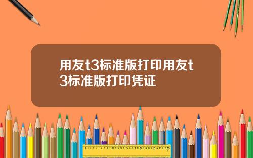 用友t3标准版打印用友t3标准版打印凭证