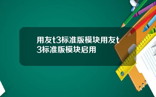 用友t3标准版模块用友t3标准版模块启用