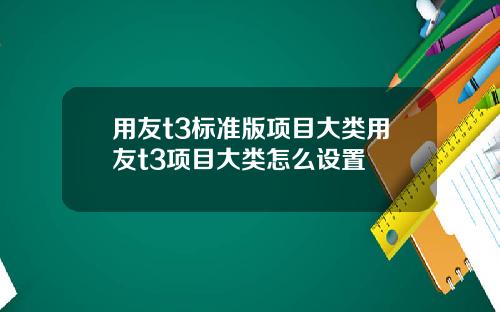 用友t3标准版项目大类用友t3项目大类怎么设置