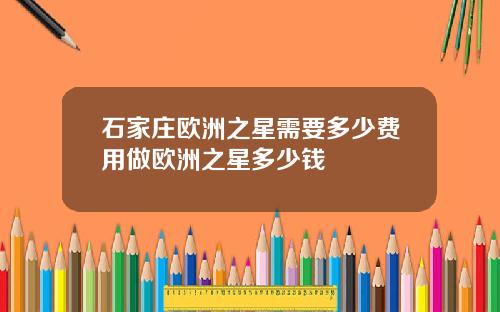 石家庄欧洲之星需要多少费用做欧洲之星多少钱