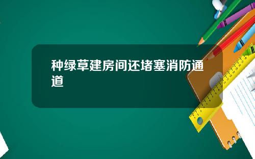 种绿草建房间还堵塞消防通道