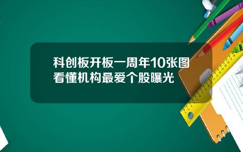 科创板开板一周年10张图看懂机构最爱个股曝光