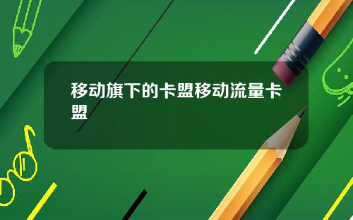 移动旗下的卡盟移动流量卡盟