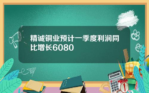 精诚铜业预计一季度利润同比增长6080
