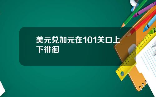美元兑加元在101关口上下徘徊