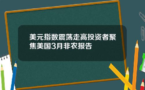 美元指数震荡走高投资者聚焦美国3月非农报告