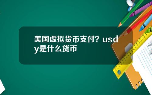 美国虚拟货币支付?usdy是什么货币