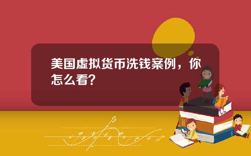 美国虚拟货币洗钱案例,你怎么看?