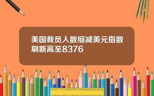 美国裁员人数缩减美元指数刷新高至8376