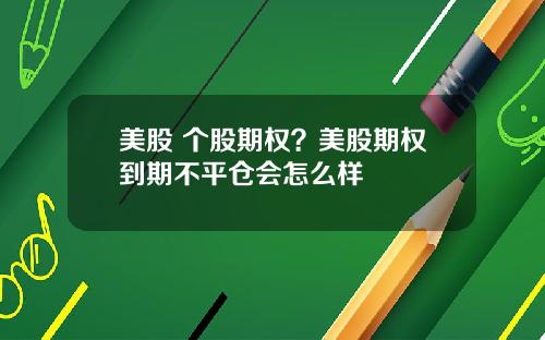 美股 个股期权?美股期权到期不平仓会怎么样