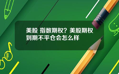 美股 指数期权?美股期权到期不平仓会怎么样