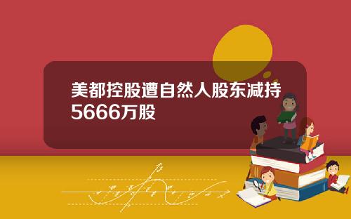 美都控股遭自然人股东减持5666万股