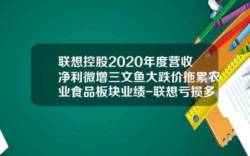 联想控股2020年度营收净利微增三文鱼大跌价拖累农业食品板块业绩-联想亏损多少