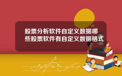股票分析软件自定义数据哪些股票软件有自定义数据格式