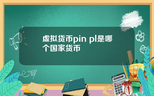 虚拟货币pin pl是哪个国家货币