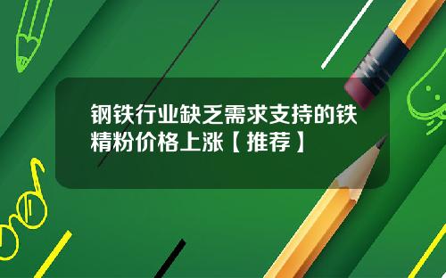 钢铁行业缺乏需求支持的铁精粉价格上涨【推荐】