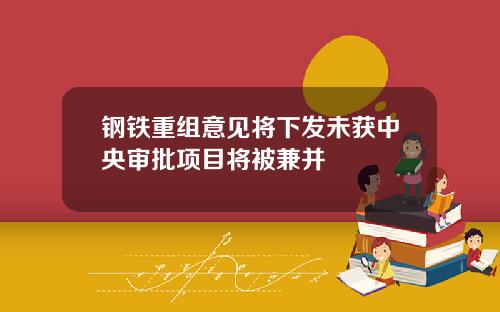 钢铁重组意见将下发未获中央审批项目将被兼并