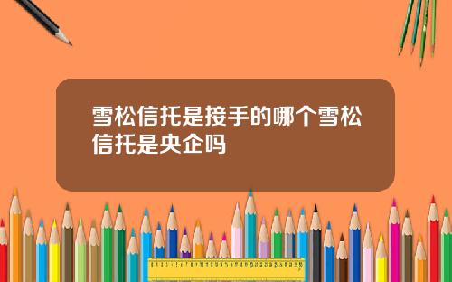 雪松信托是接手的哪个雪松信托是央企吗