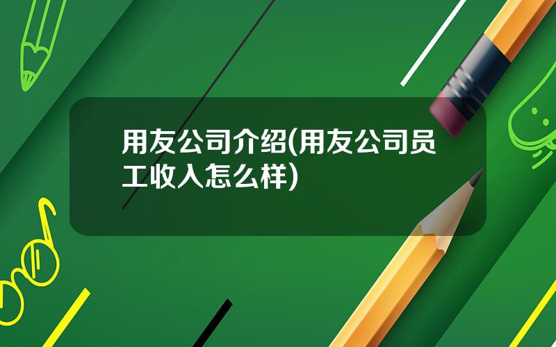 用友公司介绍(用友公司员工收入怎么样)