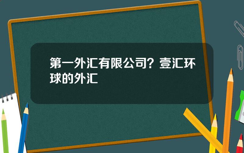 第一外汇有限公司？壹汇环球的外汇