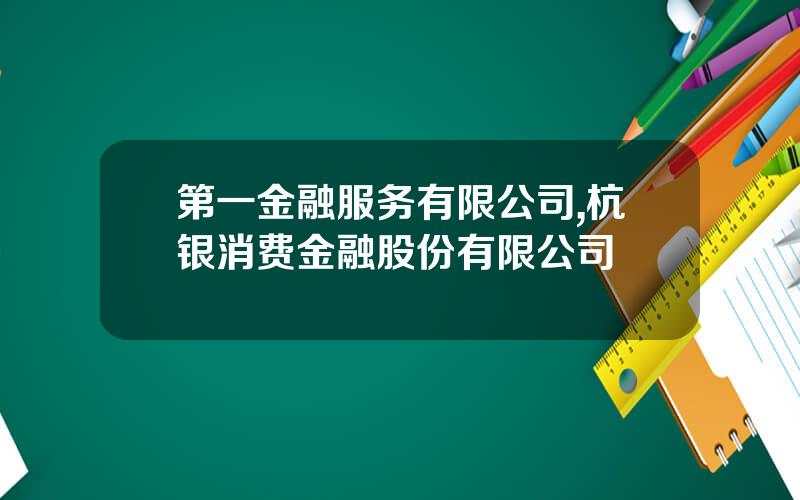 第一金融服务有限公司,杭银消费金融股份有限公司